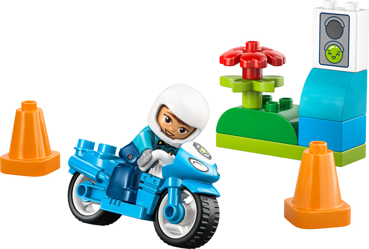 LEGO DUPLO Town: Blue Police Motorcycle