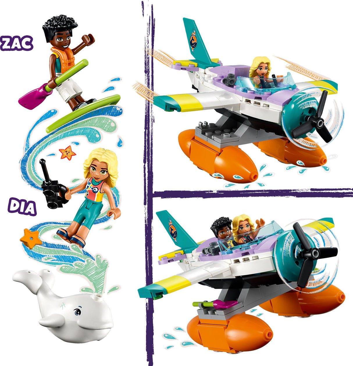 LEGO® Friends Sea Rescue Plane Toy Playset