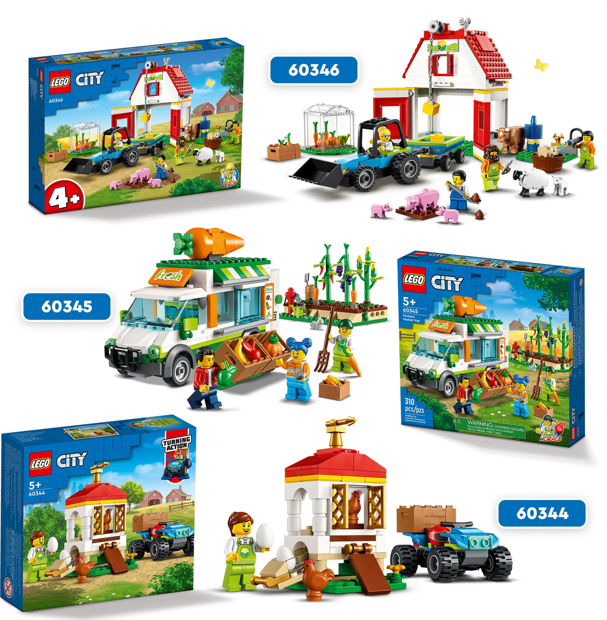 LEGO® City Farm Barn & Farm Animals Toy Set