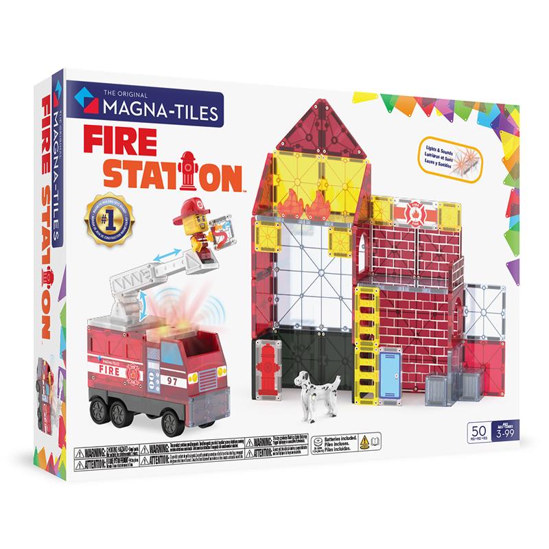 Fire Station Magnatile 50 Pc