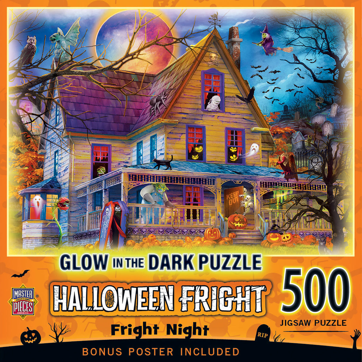 Glow in the Dark Halloween - Fright Night 500 Piece Puzzle