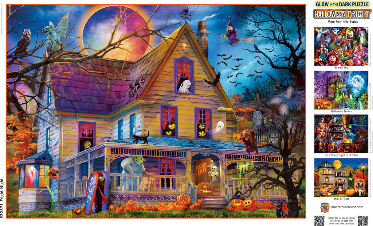 Glow in the Dark Halloween - Fright Night 500 Piece Puzzle