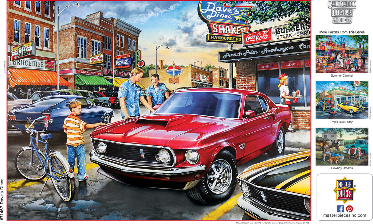 Childhood Dreams - Dave's Diner 1000 Piece Puzzle