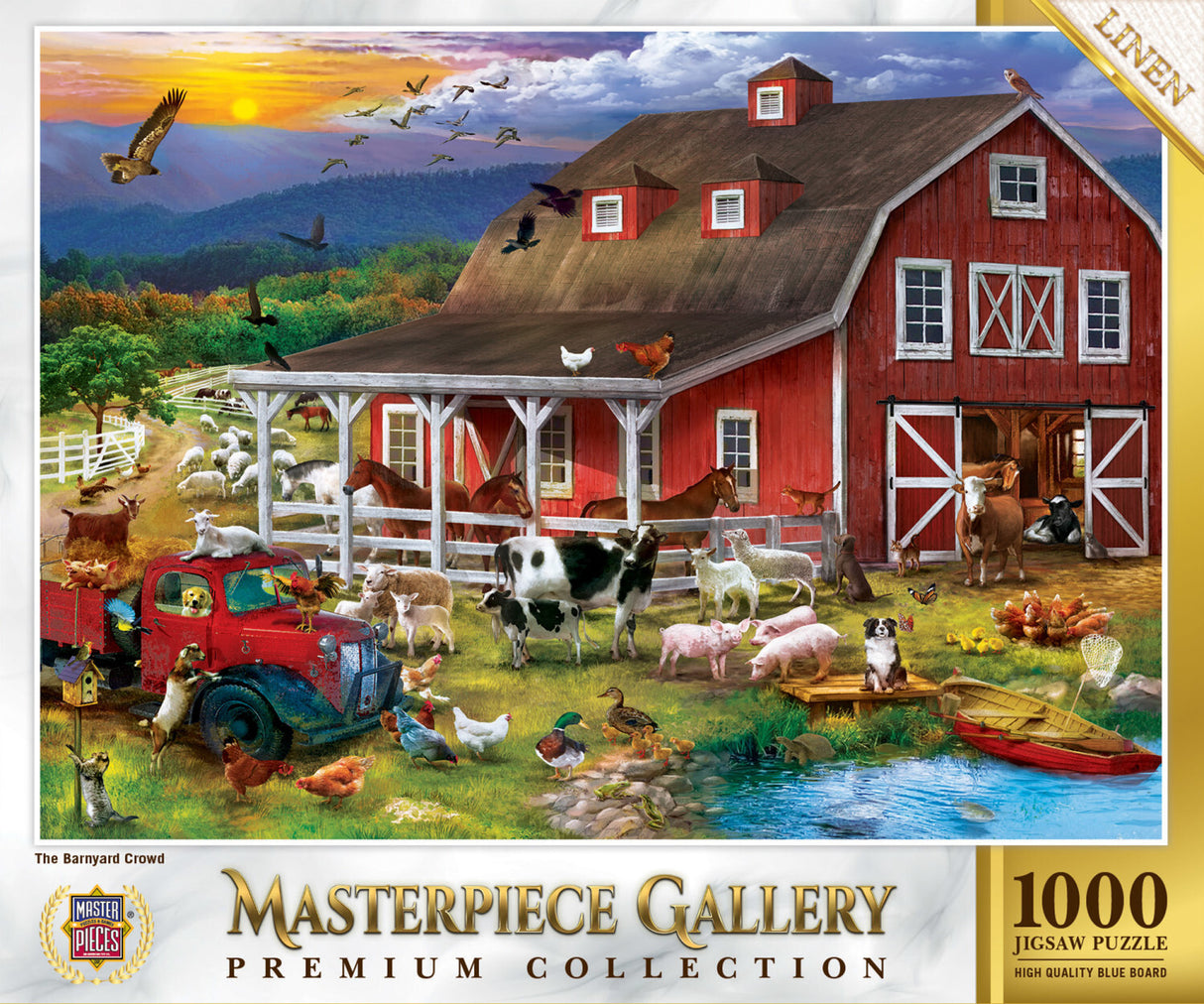 MasterPiece Gallery - The Barnyard Crowd 1000 Piece Puzzle