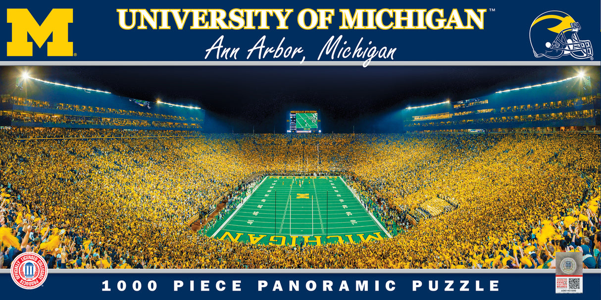 Michigan Wolverines NCAA 1000pc Panoramic Puzzle - End Zone