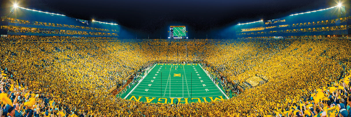 Michigan Wolverines NCAA 1000pc Panoramic Puzzle - End Zone