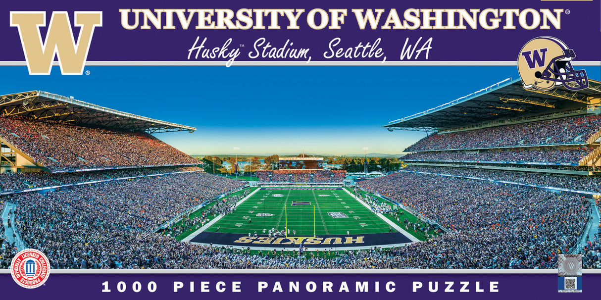 Washington Huskies NCAA 1000pc Panoramic Puzzle - End Zone