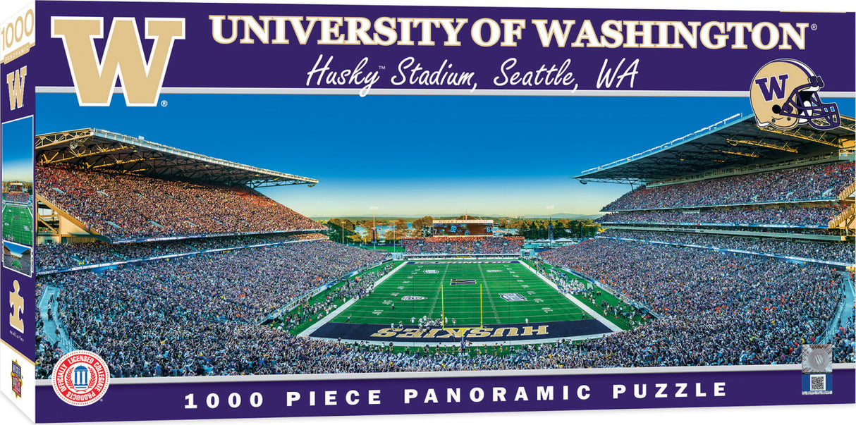 Washington Huskies NCAA 1000pc Panoramic Puzzle - End Zone