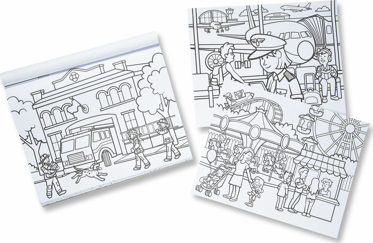 Jumbo Coloring Pad - Town