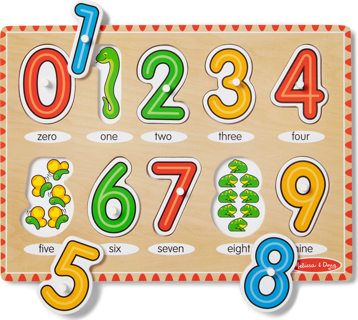 See-Inside Numbers Peg Puzzle - 10 pieces