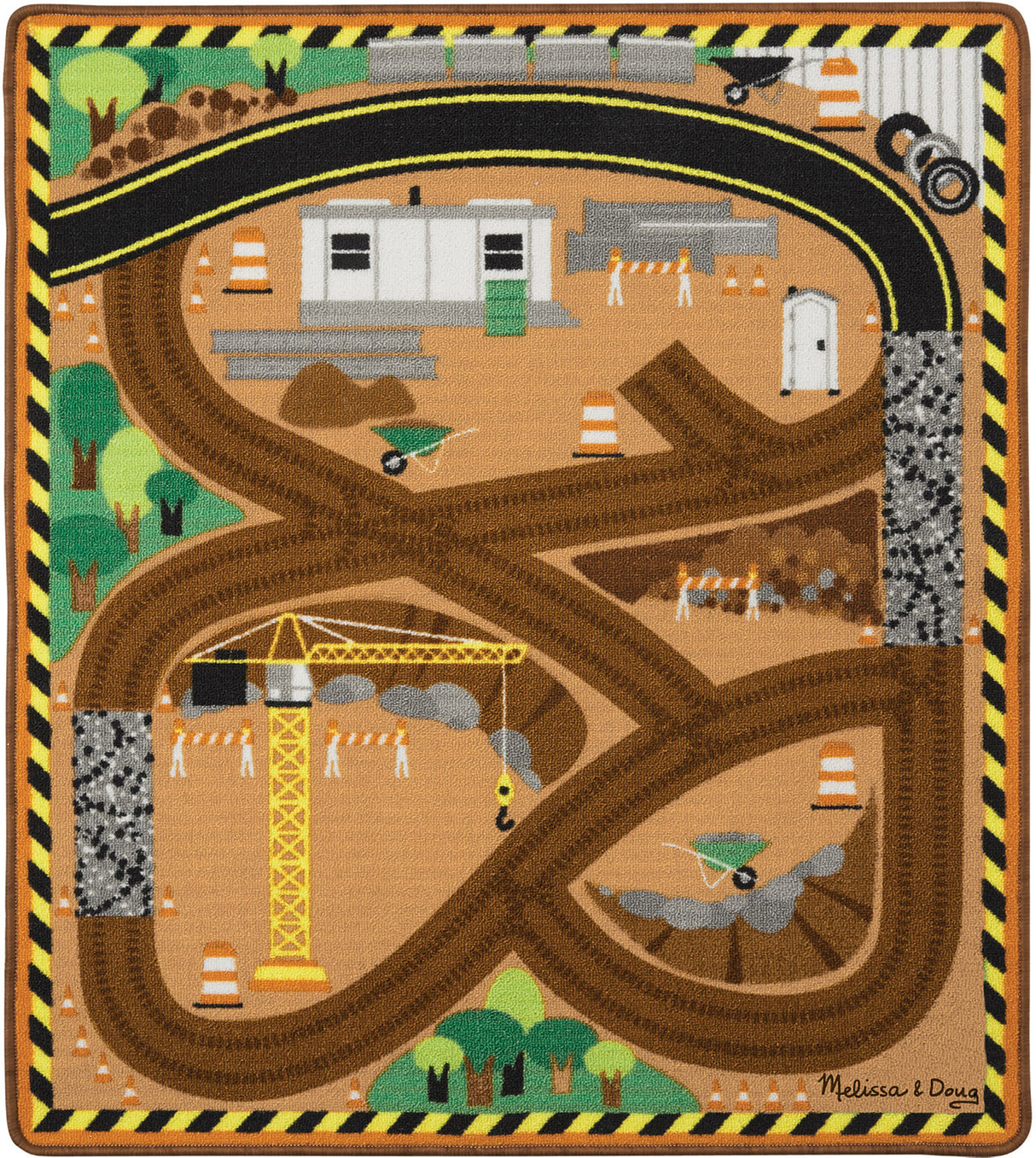 Rug - Round the Construction Zone Work Site