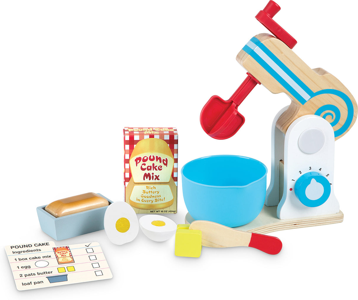 Wooden Make a Cake Mixer Set