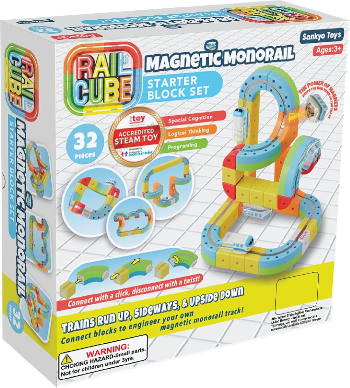 Rail Cube - Magnetic Monorail Starter Set