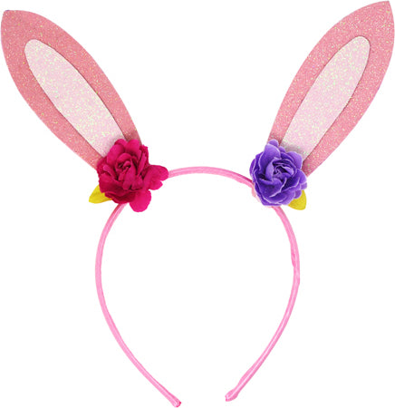 Floral bunny headband