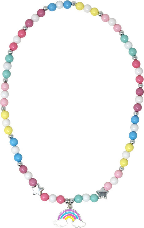 Rainbow caticorn beaded necklace