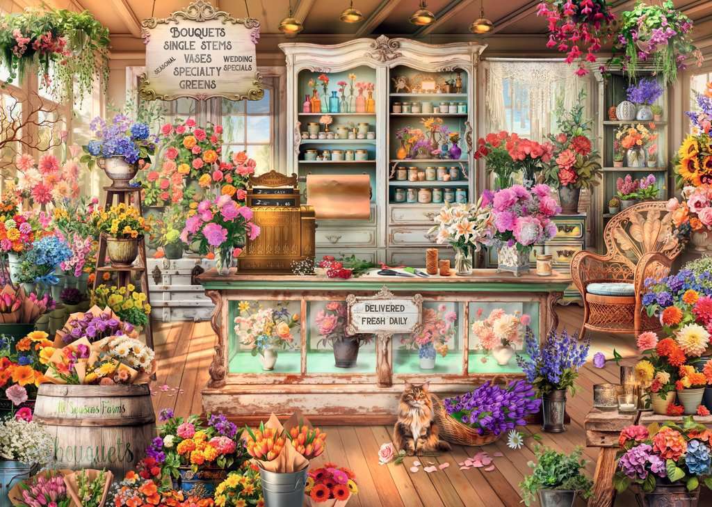 All Seasons Flower Shop 1000 Pc Puzzle