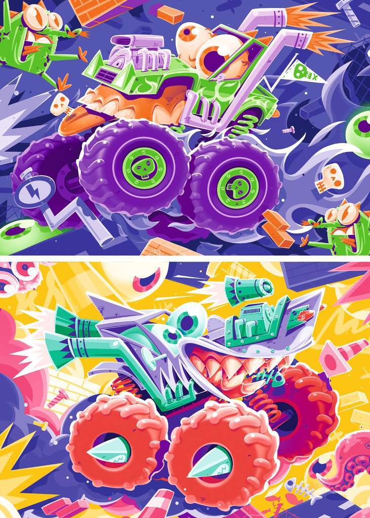 Monster Trucks 2x24pc Puzzles