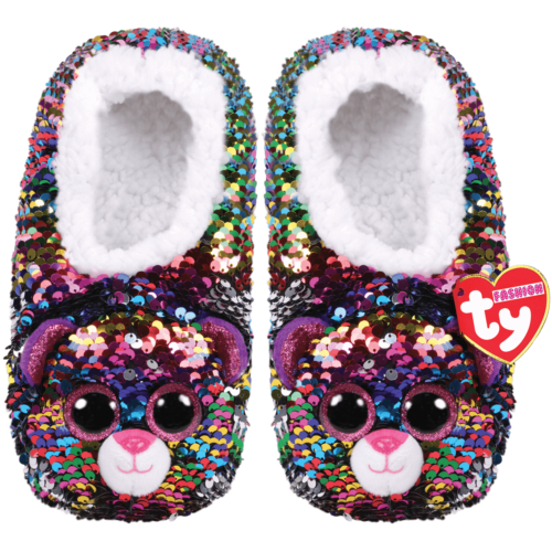 Dotty Rainbow Sequin Slipper La