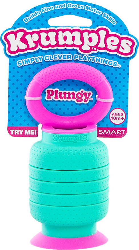 Krumples Plungy fidget toy (Green/Teal)