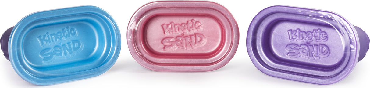 Kinetic Sand, Shimmer Sand 3 Pack with Molds and 12oz of