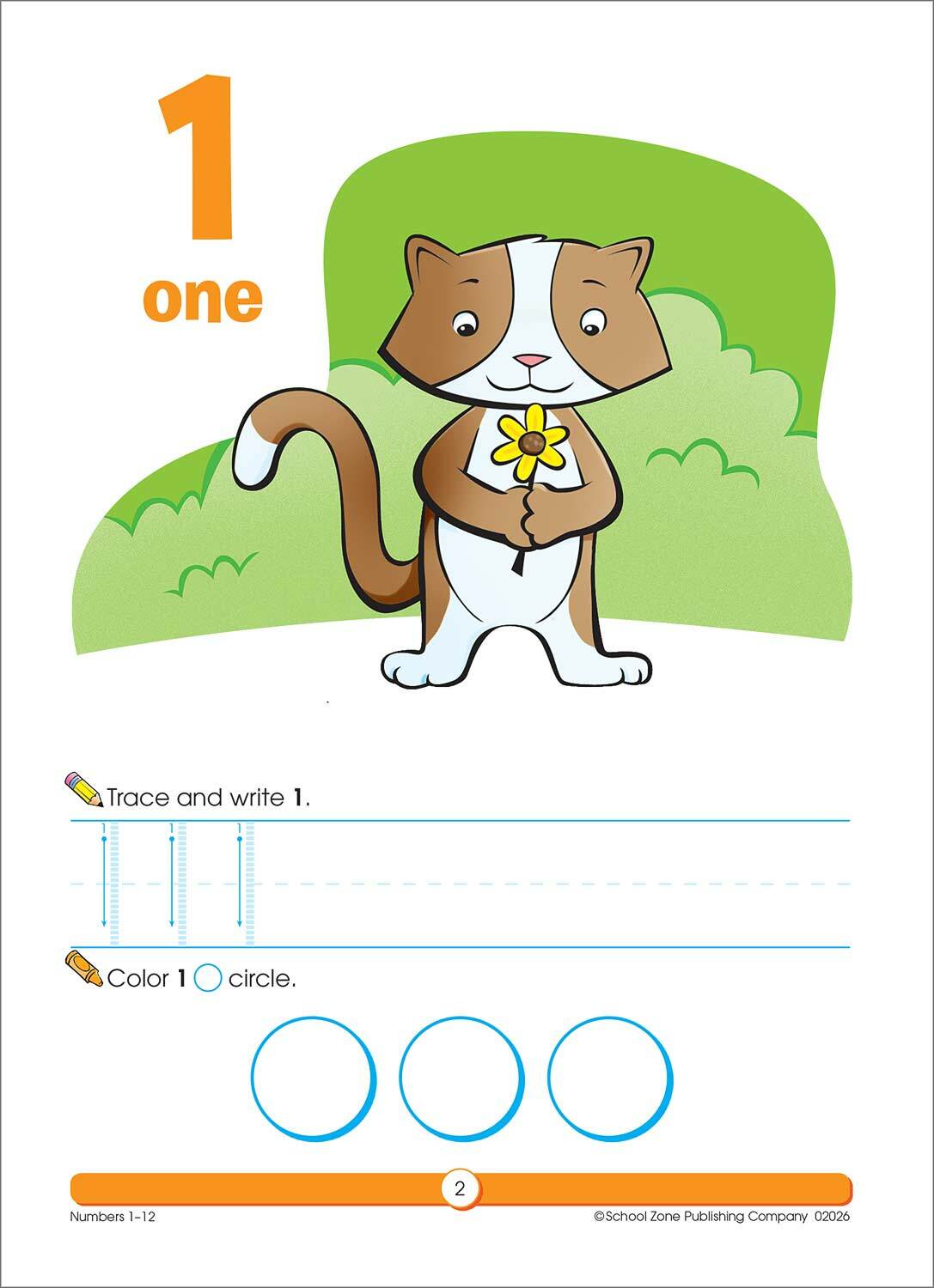 Numbers 1-12 Grades K-1 Workbook