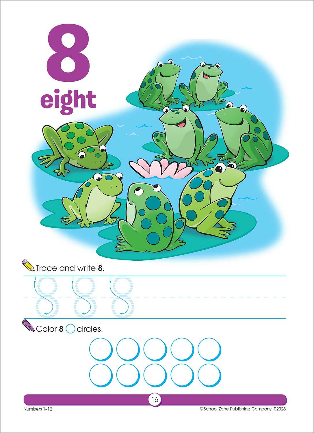 Numbers 1-12 Grades K-1 Workbook