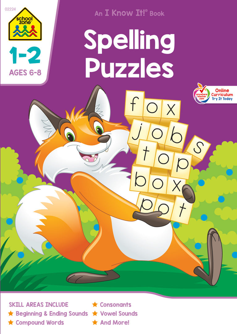 Spelling Puzzles Grades 1-2 Workbook
