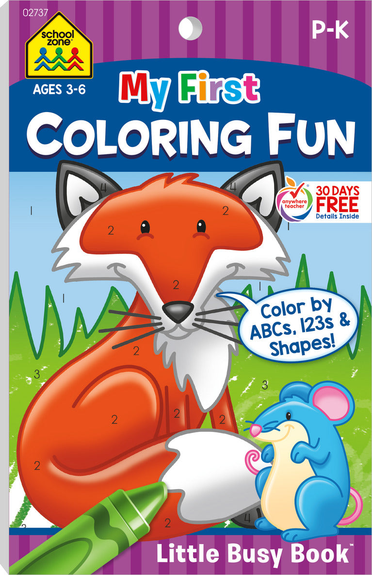 My First Coloring Fun Grades P-K Workbook
