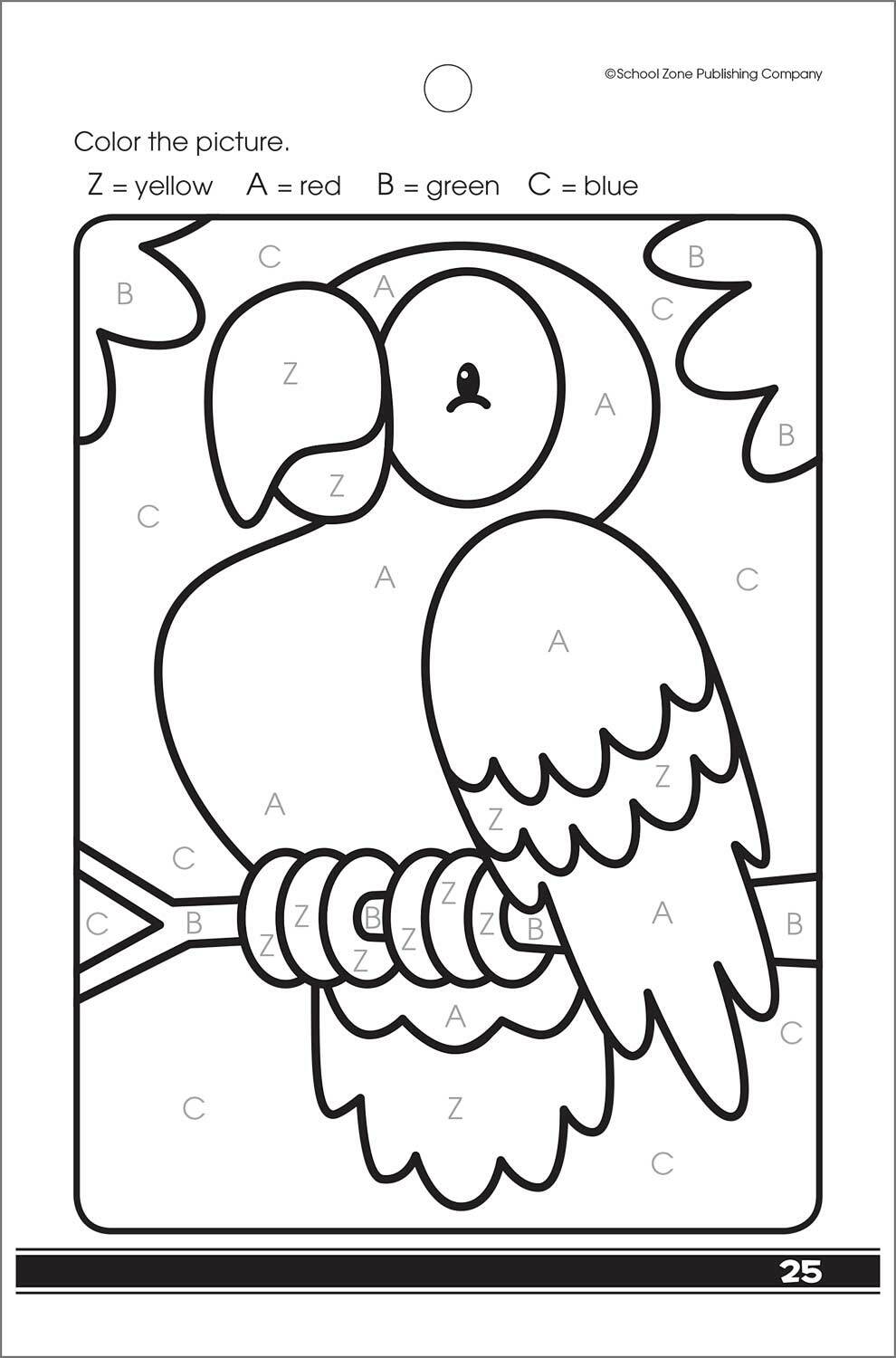 My First Coloring Fun Grades P-K Workbook