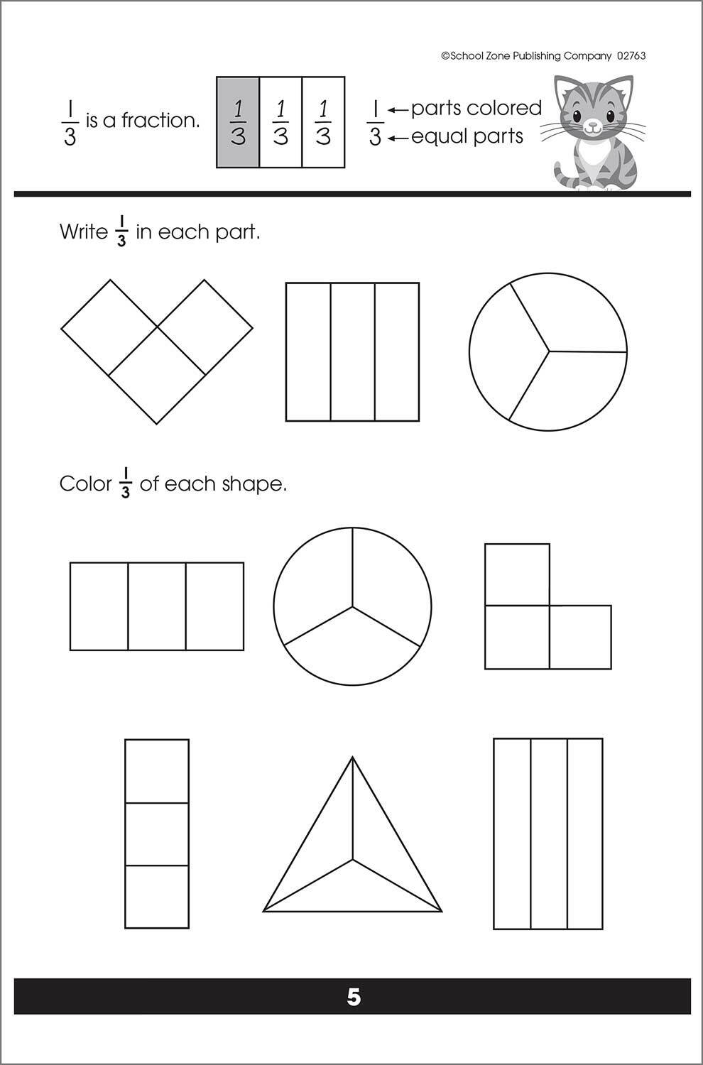 Make Fractions Grades 1-2 Workbook