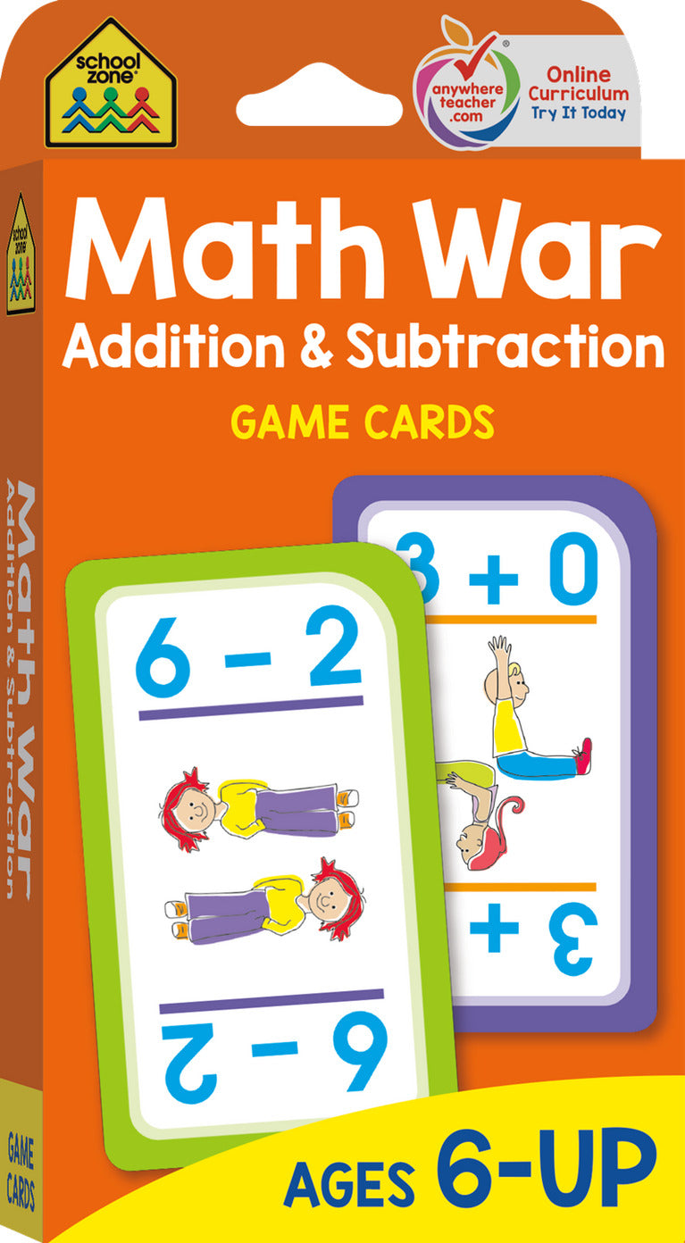 Math War Addition & Subtraction Game Cards