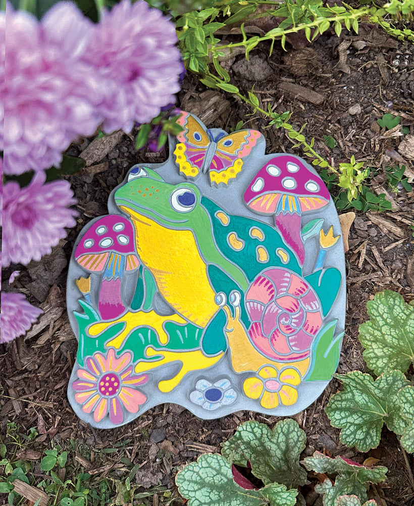 iHeartArt Marker By Numbers Garden Stone Frog & Mushroom