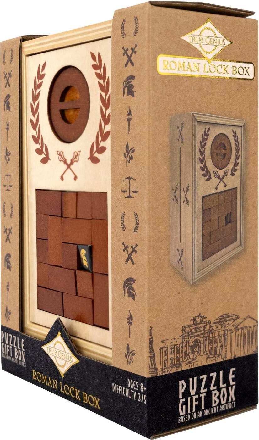 True Genius Roman Lock Box Puzzle Gift Box