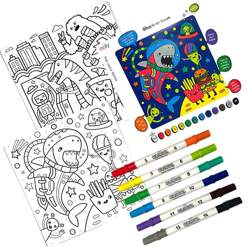 Colortopia: Color by Number Kit with Paint Markers - Epic Adventures