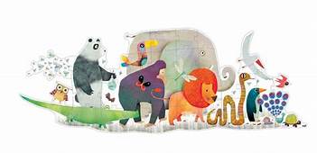 Giant Floor Puzzles Animal Parade - 36pcs