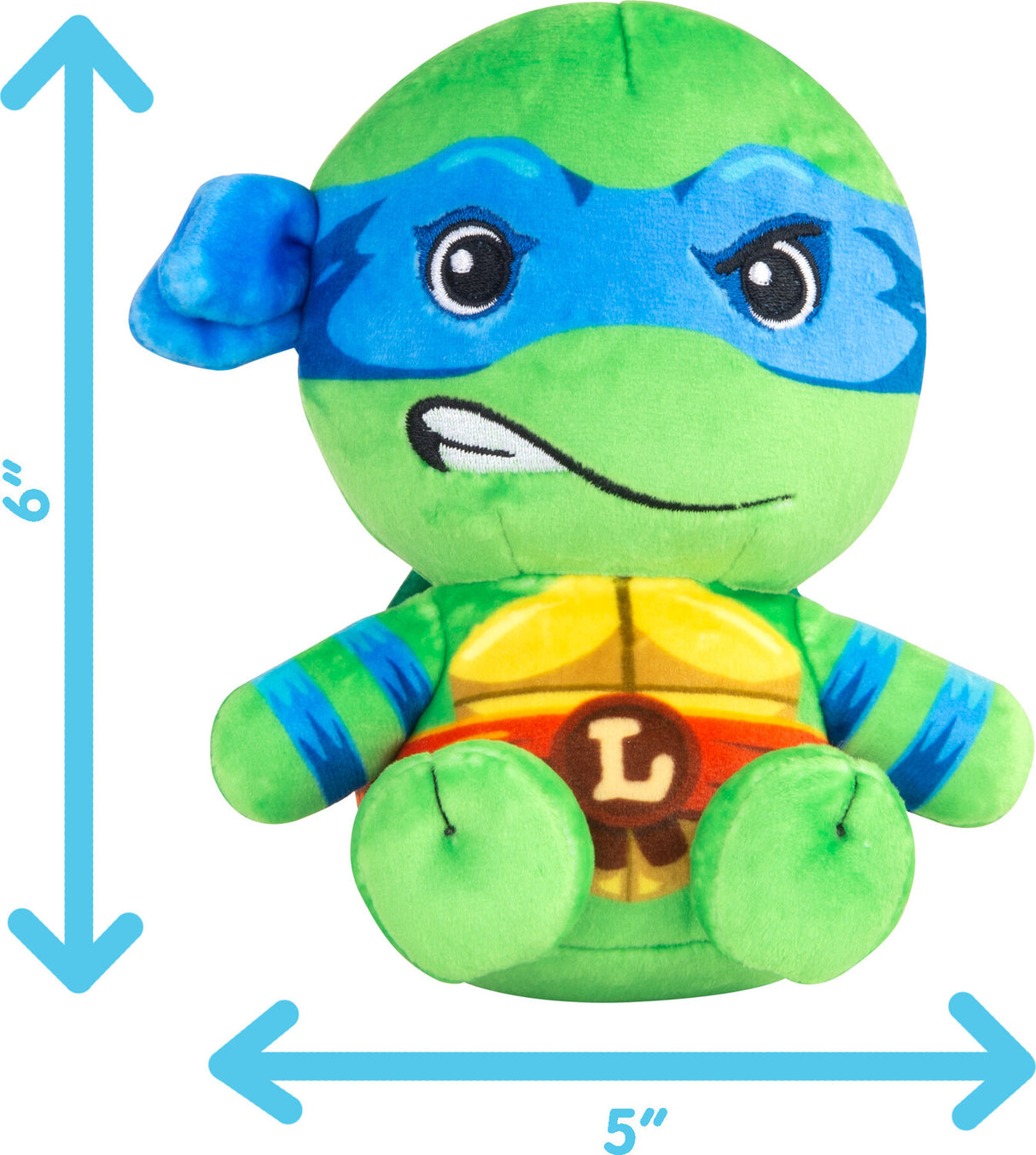 Club Mocchi-Mocchi- Teenage Mutant Ninja Turtles Leonardo Junior Plush Toy, 6 inch