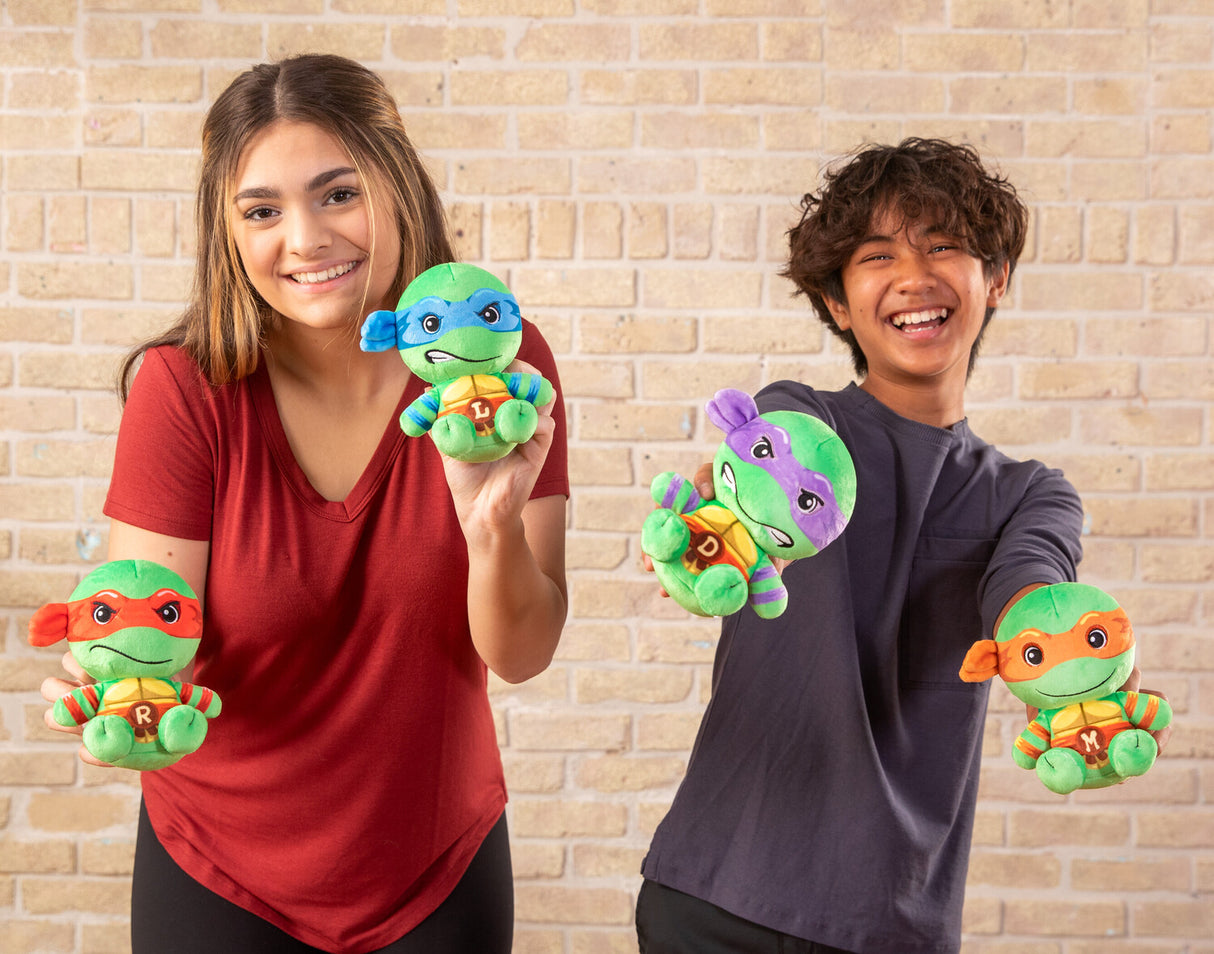 Club Mocchi-Mocchi- Teenage Mutant Ninja Turtles Leonardo Junior Plush Toy, 6 inch