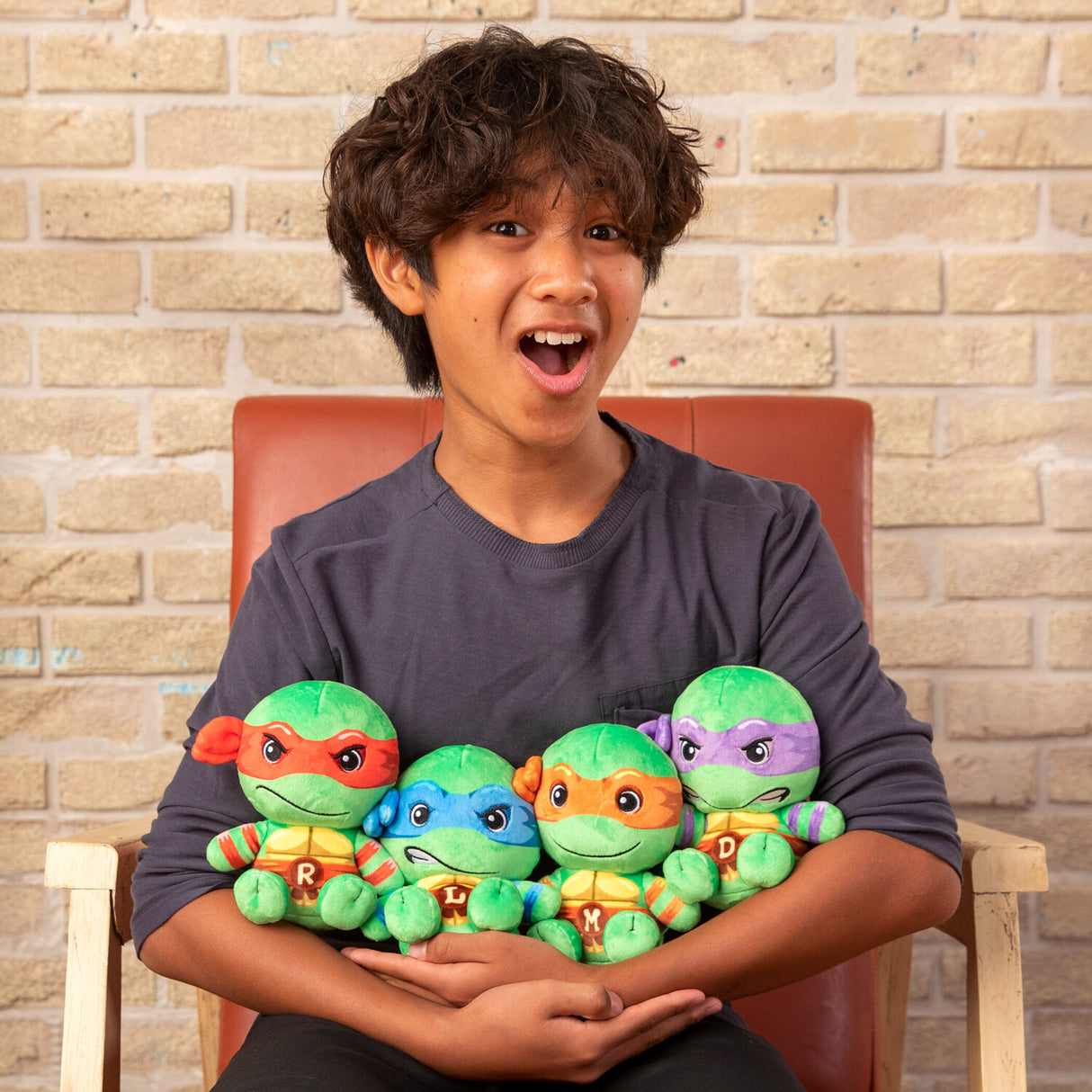 Club Mocchi-Mocchi- Teenage Mutant Ninja Turtles Leonardo Junior Plush Toy, 6 inch