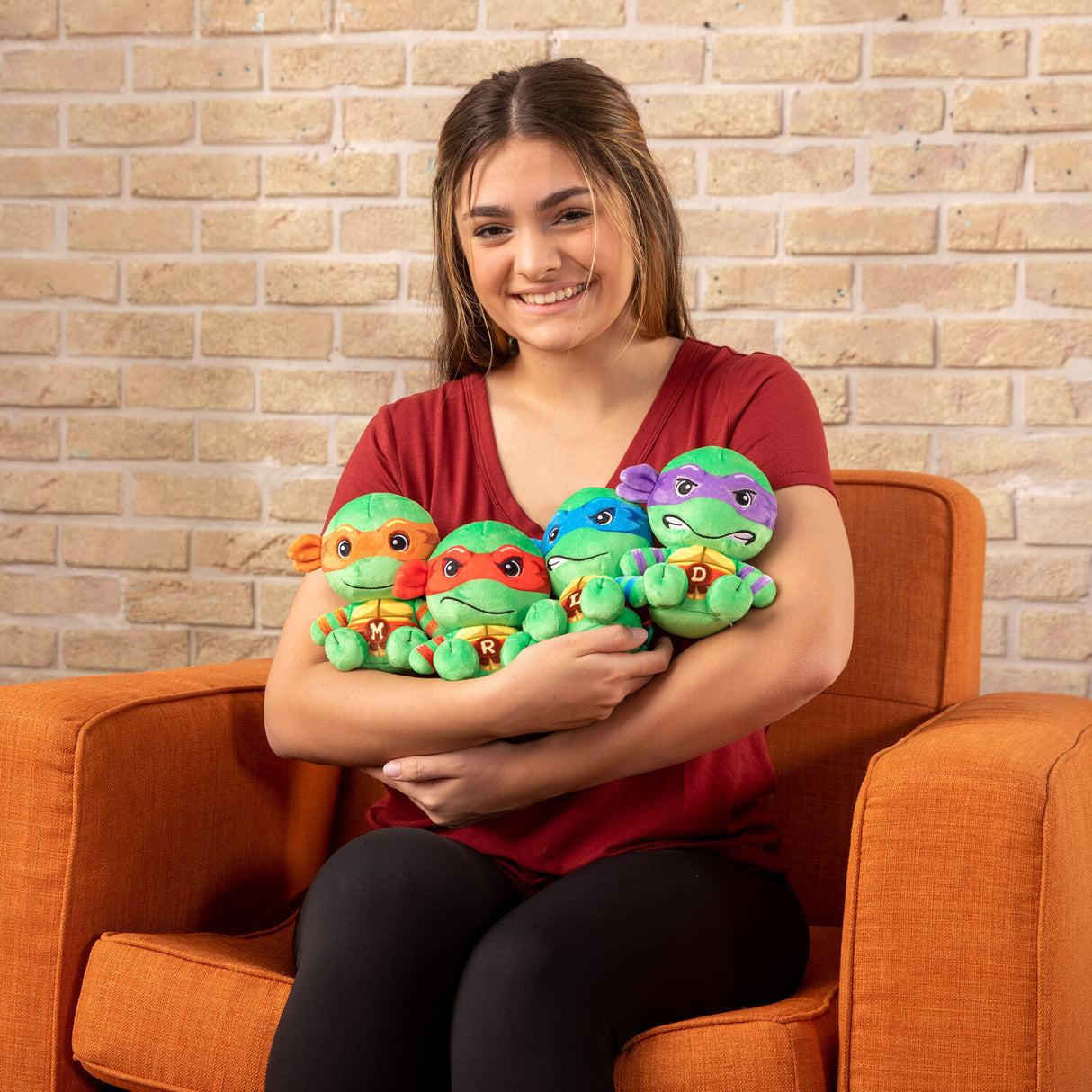 Club Mocchi-Mocchi- Teenage Mutant Ninja Turtles Leonardo Junior Plush Toy, 6 inch