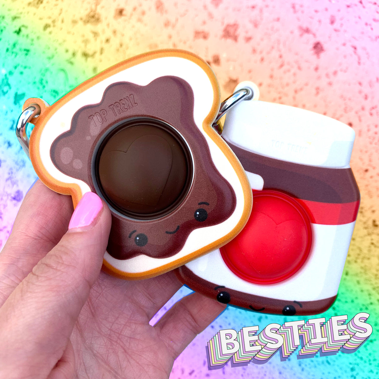 OMG Mega Pop Best Friend Keychains - Hazelnut Spread and Toast