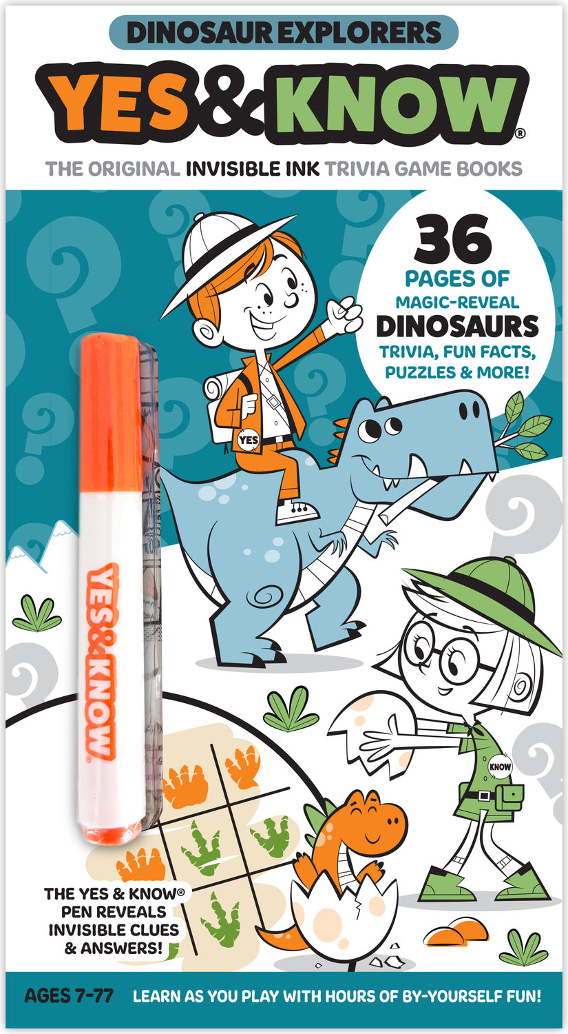 The Original Yes and Know Invisible Ink Trivia Game Books: Dinosaur Explorers