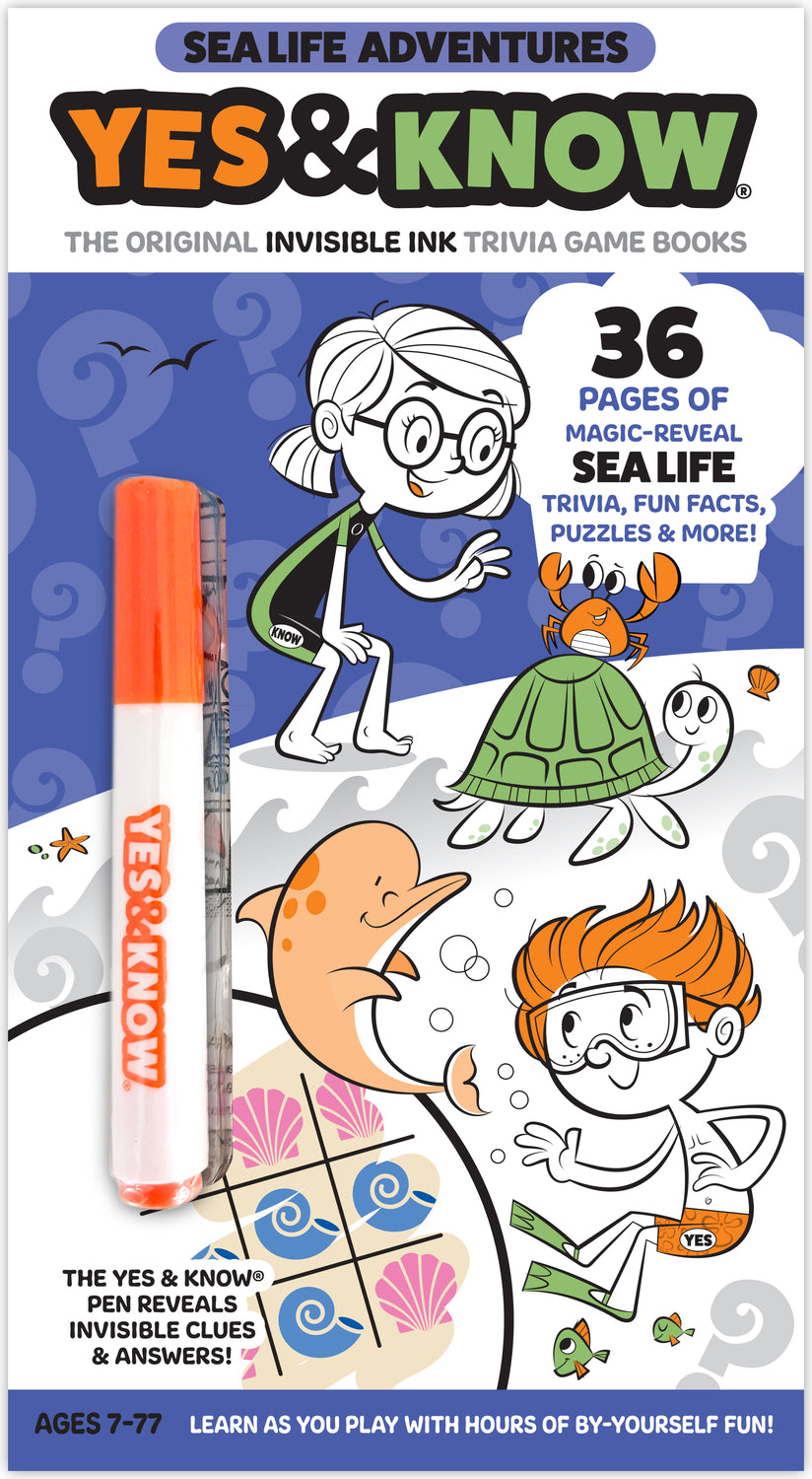 The Original Yes and Know Invisible Ink Trivia Game Books: Sea Life Adventures