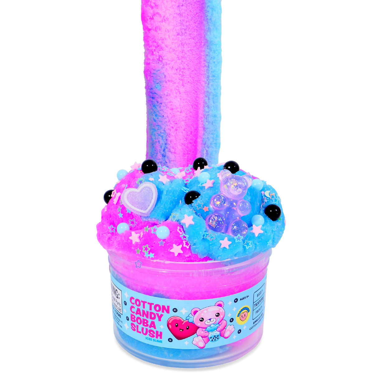Cotton Candy Boba Slush Icee Slime