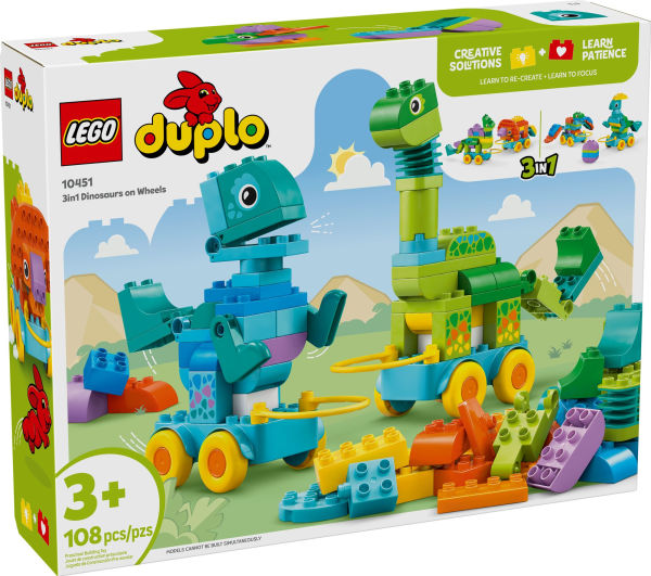 LEGO duplo: 3 in 1 Dinosaurs on Wheels