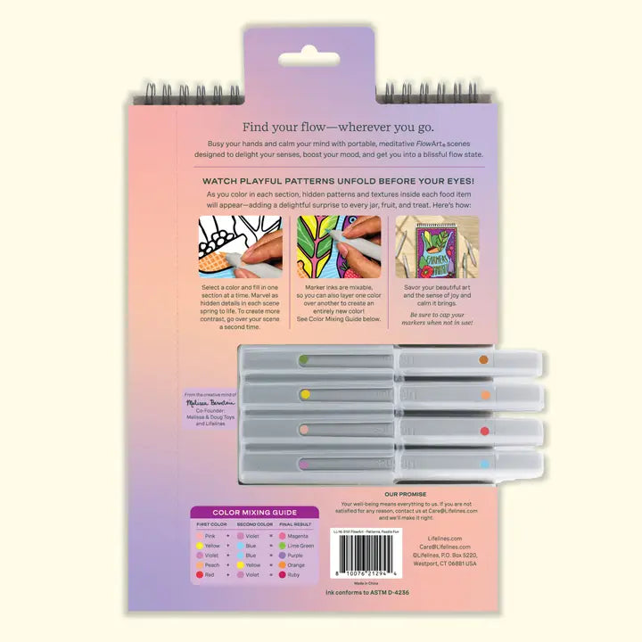 FlowArt Hidden Patterns Color to Reveal Foody Fun