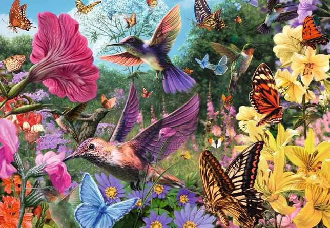 200 pc Hummingbirds and Butterflies