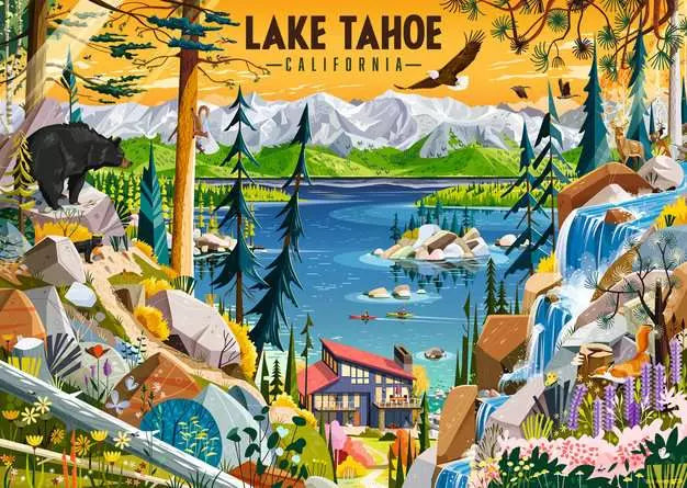 1000 pieces Sacred Lake Tahoe