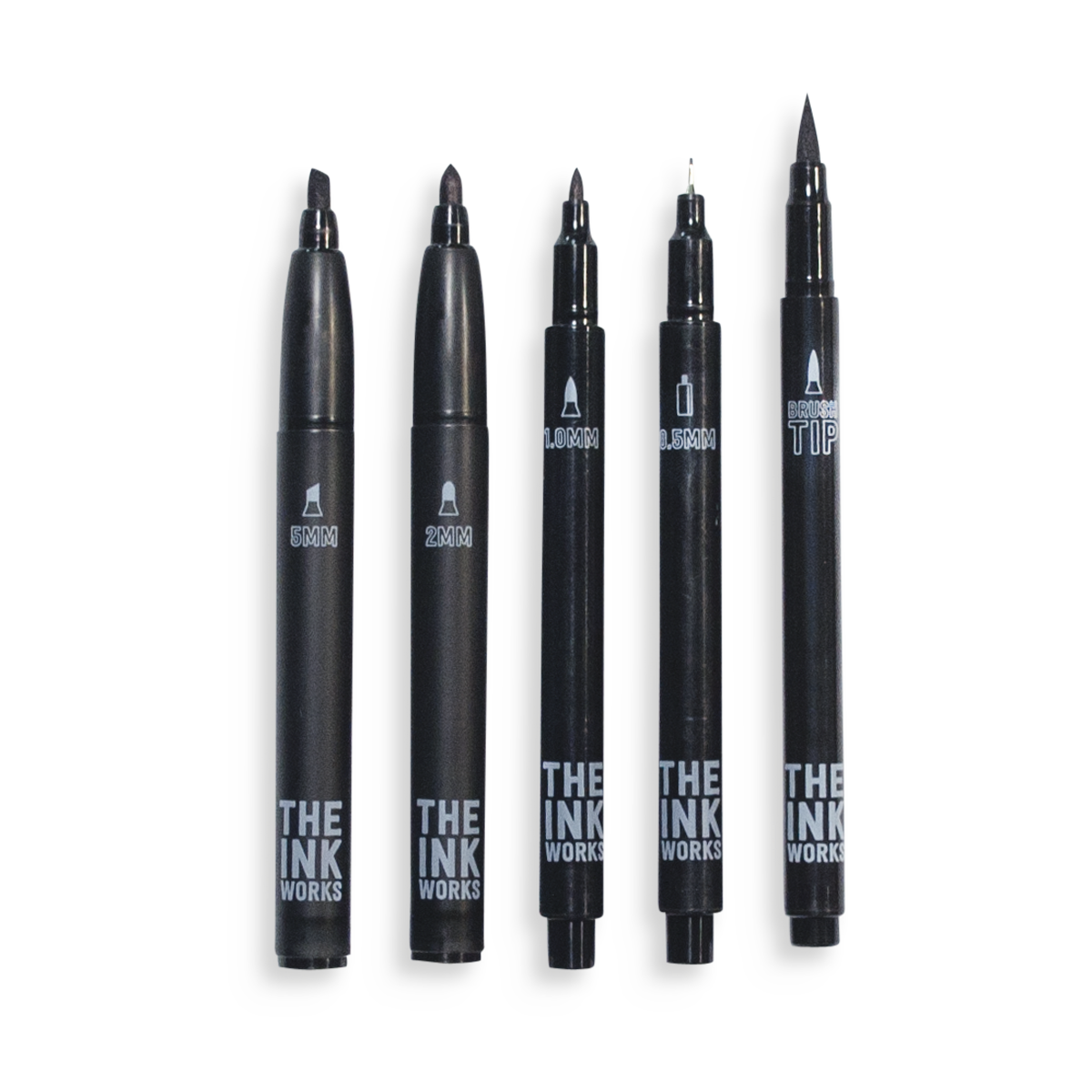 Ink Works Assorted Black Markers Set of 5