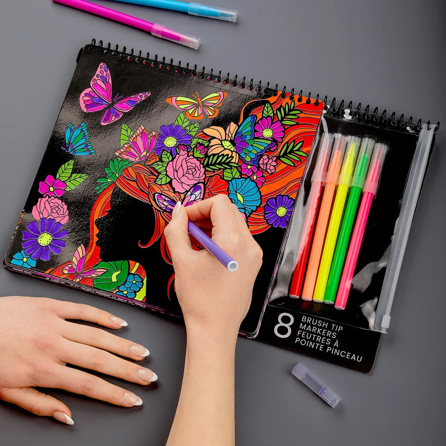 Color Pop Poster Set with Brush Markers