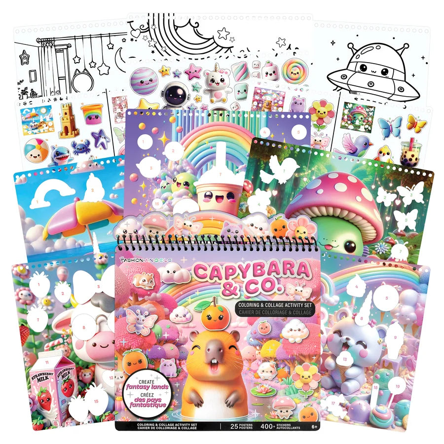 Capybara and Co. Sticker and Coloring Set